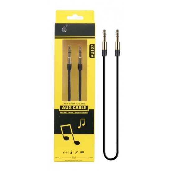 ONE PLUS JACK 3.5MM TO 3.5MM AUX CABLE 1M AU107 BLACK ( 2100552 )